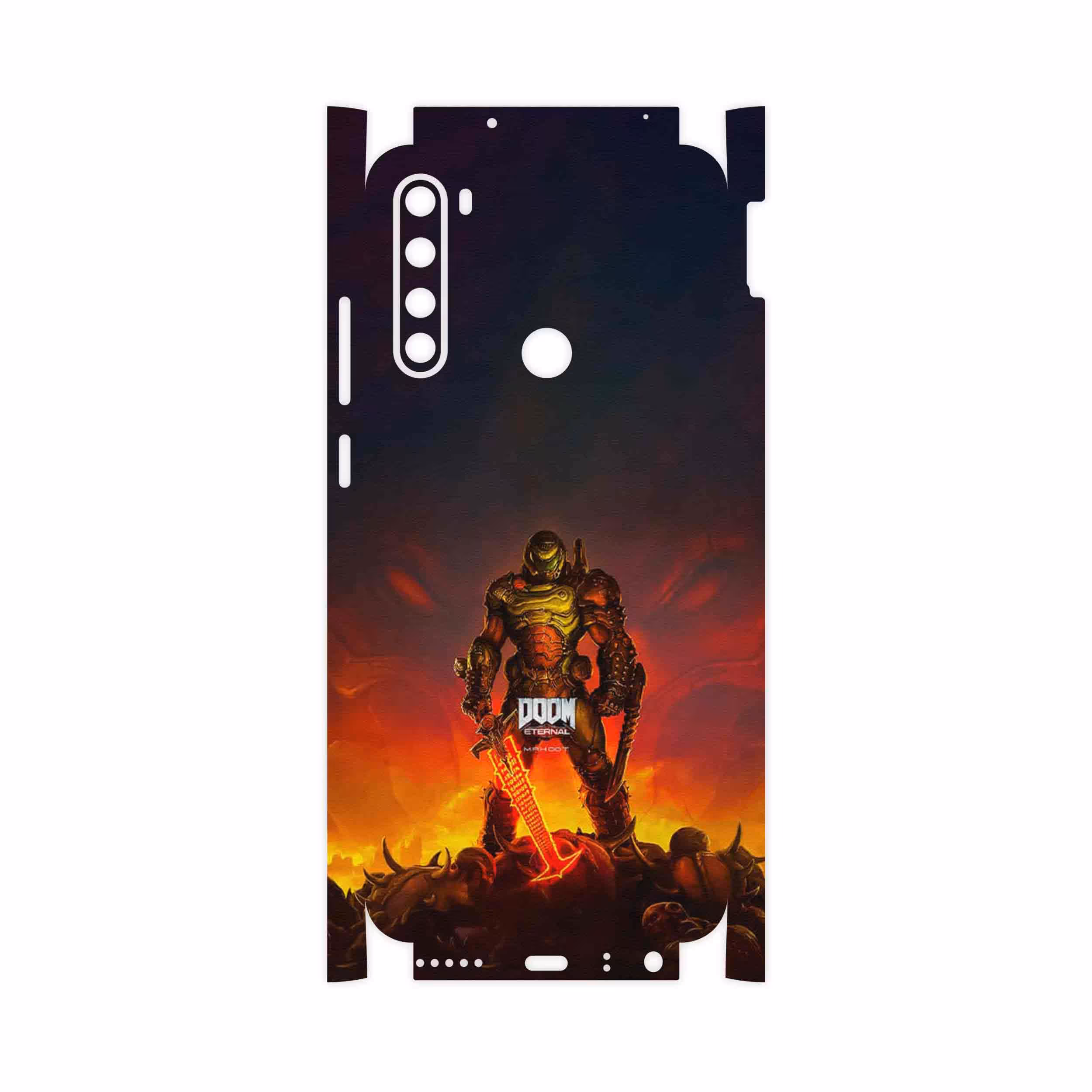 برچسب پوششی ماهوت مدل DOOM Game Series-FullSkin مناسب برای گوشی موبایل شیائومی Redmi Note 8T