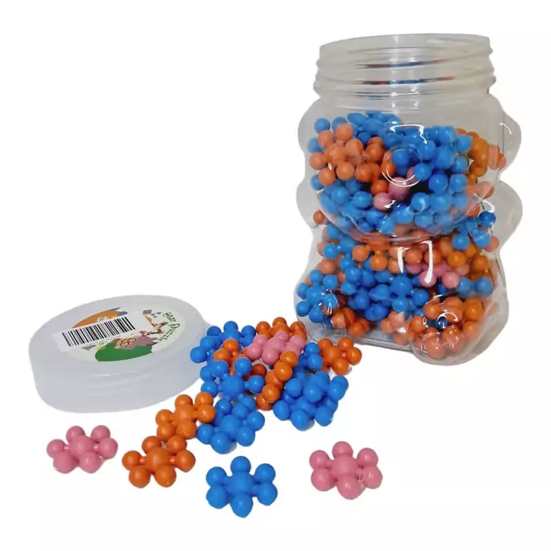 اسباب بازی آجر بازی مدل ستاره خرسی دنباله دار رنگ جور طرح AMOR