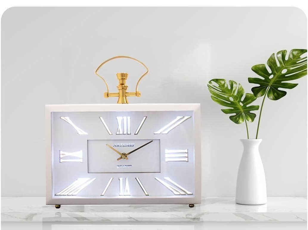 ساعت رومیزی آرتمیس کد 2032 Light White Gold سفید طلایی روشن
