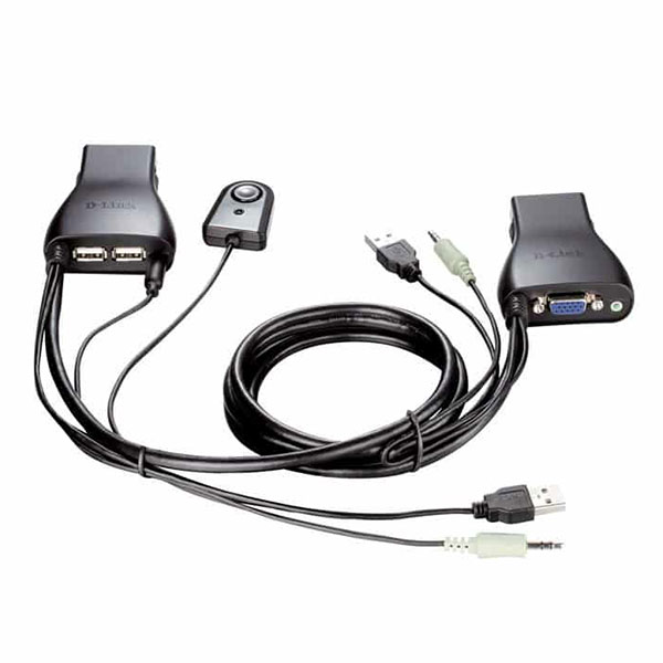سوییچ 2 پورت USB KVM دی-لینک مدل KVM-222 با جک 35 میلی متری صدا - فروشگاه اینترنتی طیف سنتر