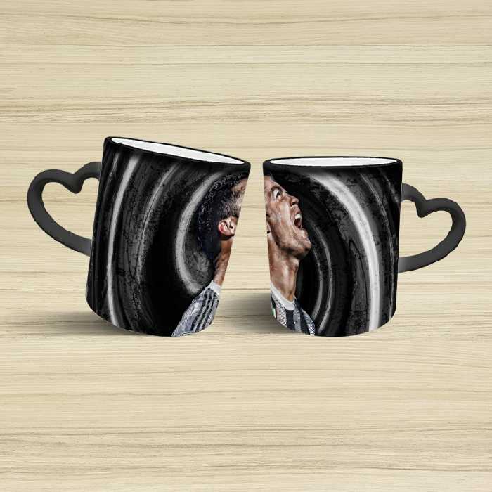 ماگ حرارتی مدل دسته قلبی اکلیلی طرح رونالدو کد 146