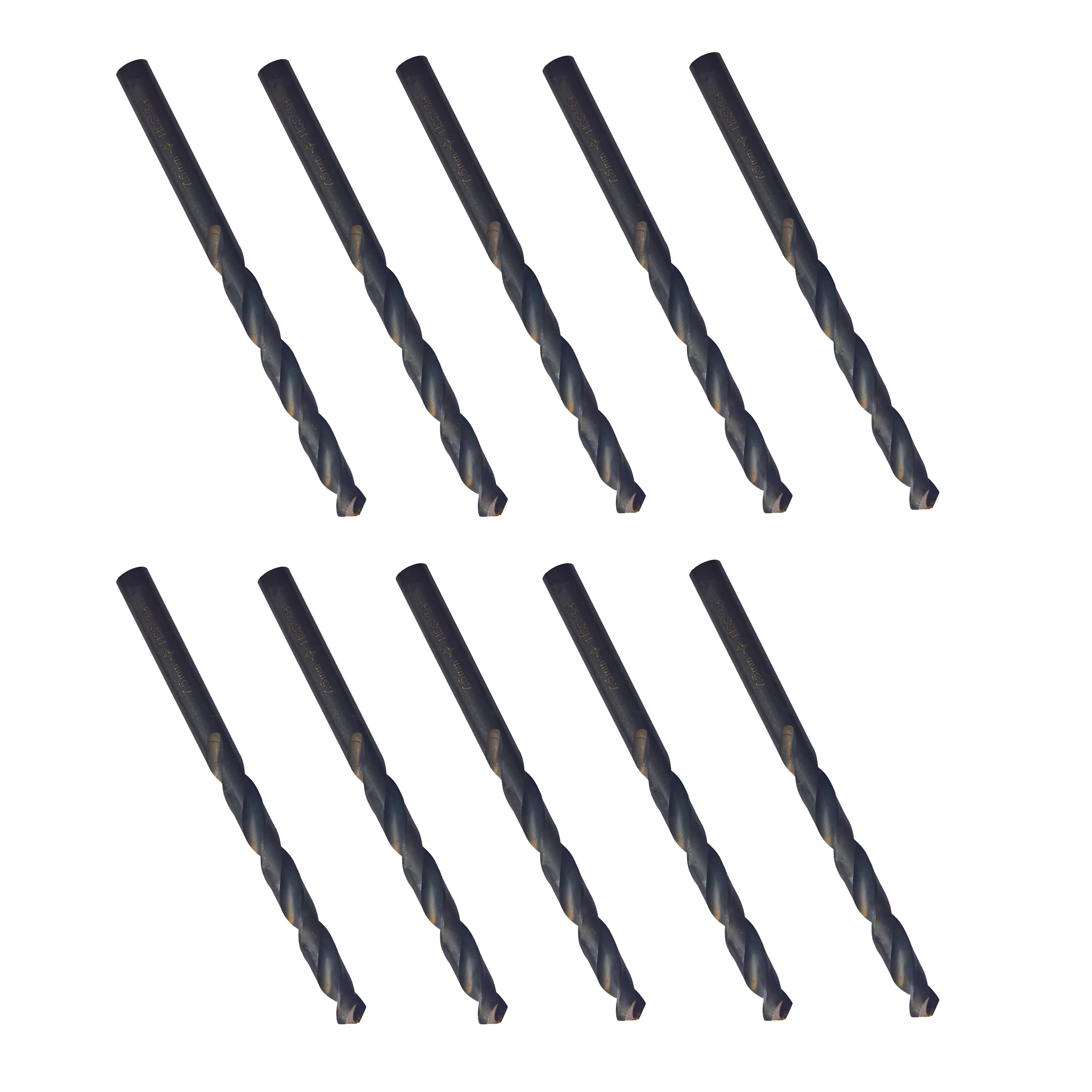 مته فلز کلیولند مدل DIN338D07.5 سایز 7.5 میلیمتر بسته 10 عددی