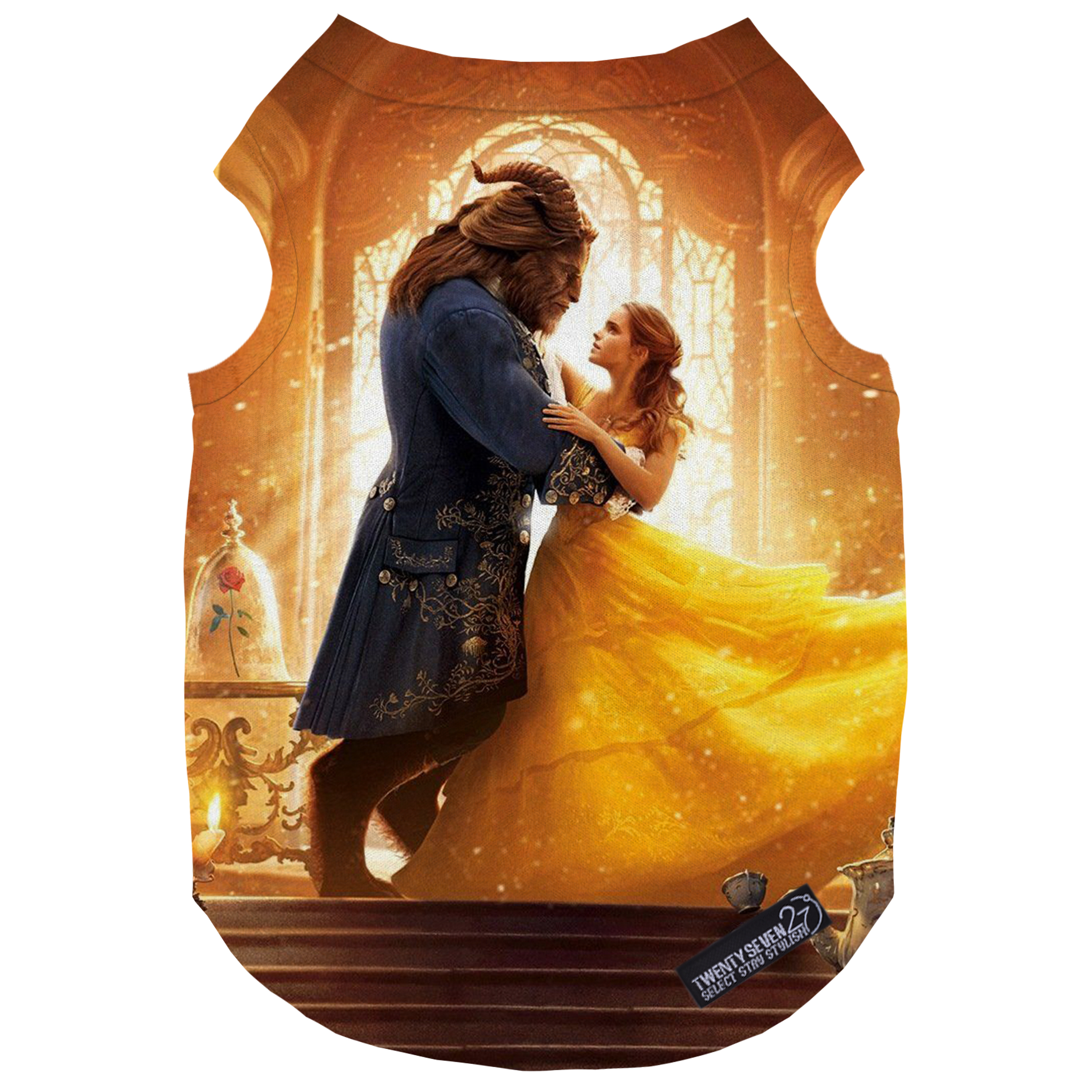 لباس سگ و گربه 27 طرح Beauty and The Beast کد MH175 سایز S