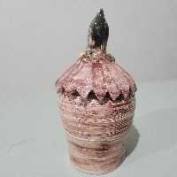 بانکه  سفالی درخشه با طرحی خاص سبک  و رنگ طبیعی  سایز کوچک 