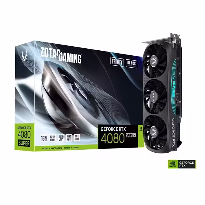 کارت گرافیک زوتاک مدل  GAMING GeForce RTX 4080 SUPER Trinity Black Edition 16GB GDDR6X