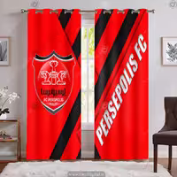پرده پرسپولیس رنگ قرمز همراه با لوگو این تیم BA-4127-s