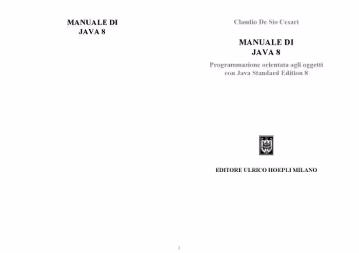 خرید و دانلود نسخه کامل کتاب Manuale di Java 8 : programmazione orientata agli oggetti con Java standard edition 8