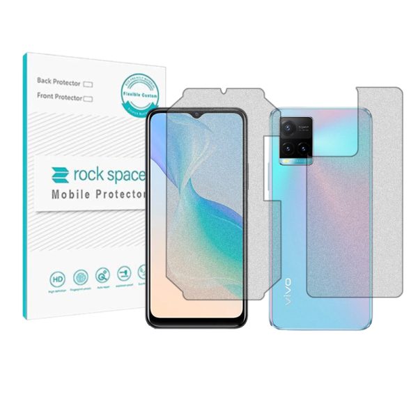 گلس صفحه نمایش و پشت گوشی ویوو Y33S مدل نانو هیدروژل مات برند راک اسپیس کد SM