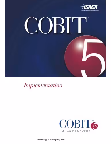 خرید و دانلود نسخه کامل کتاب COBIT 5 Implementation