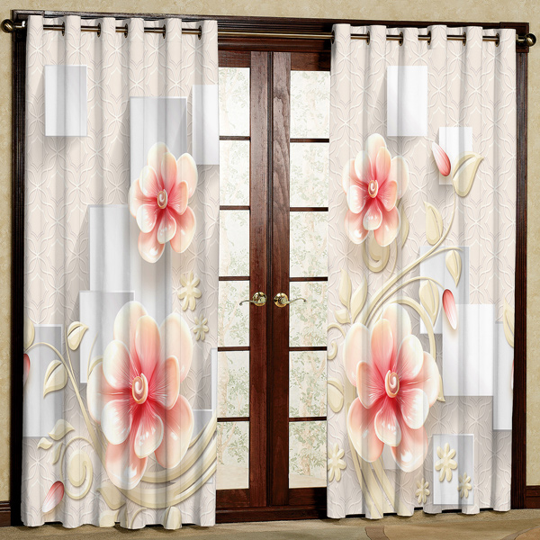 پرده مدل مخمل پانچی کد 7352 سایز 280x140 سانتی متر