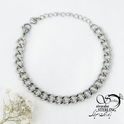 دستبند کارتیر سفید برند استیل کد 16429