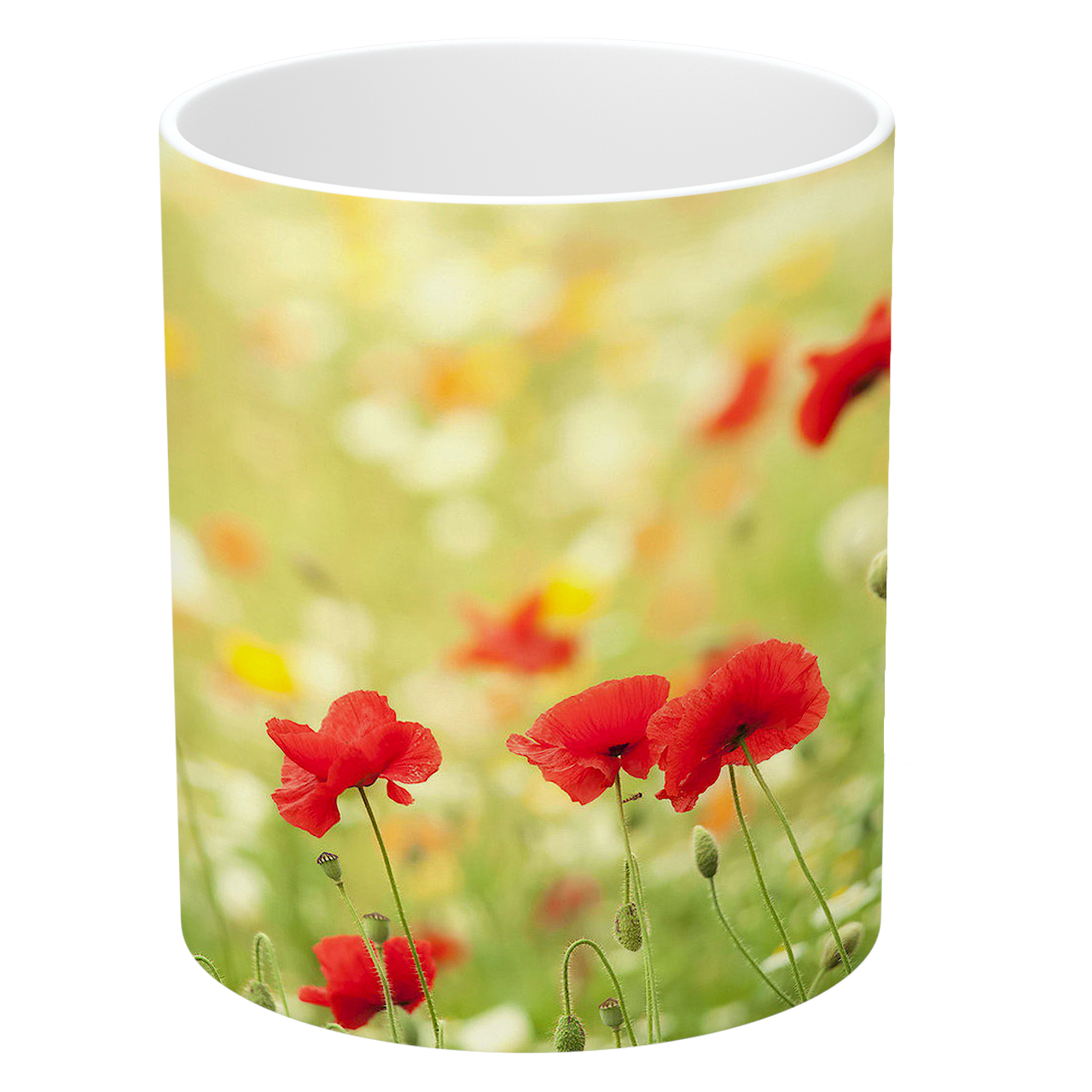 ماگ طرح گل شقایق مدل NI1038