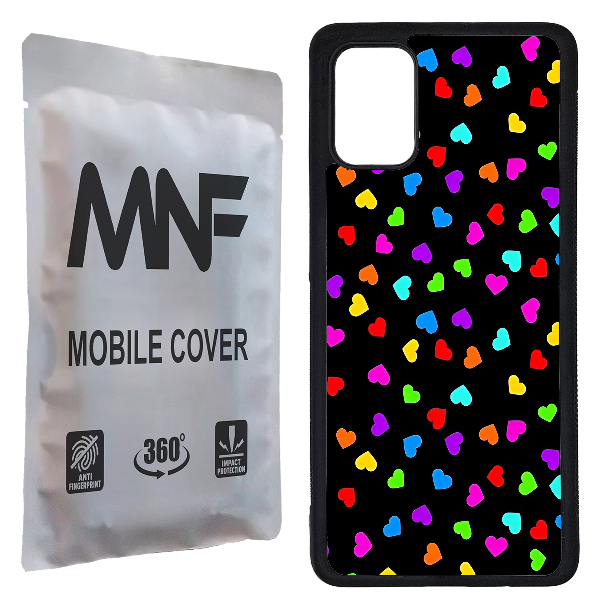کاور ام ان اف طرح قلبی رنگارنگ کد P-007 مناسب برای گوشی موبایل سامسونگ Galaxy A71 4G