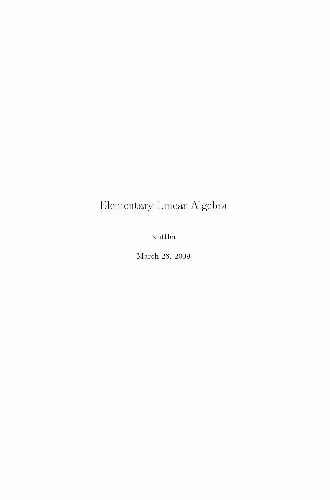 خرید و دانلود نسخه کامل کتاب Elementary linear algebra