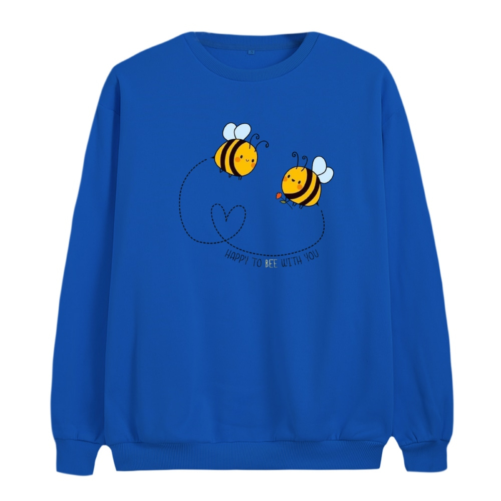 سویشرت زنانه مدل زنبور کد 4 رنگ آبی