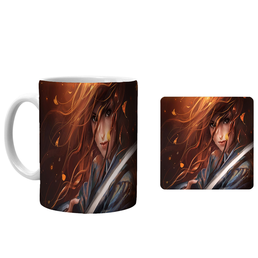 ماگ طرح انیمه شیطان کش xd1 به همراه زیرلیوانی