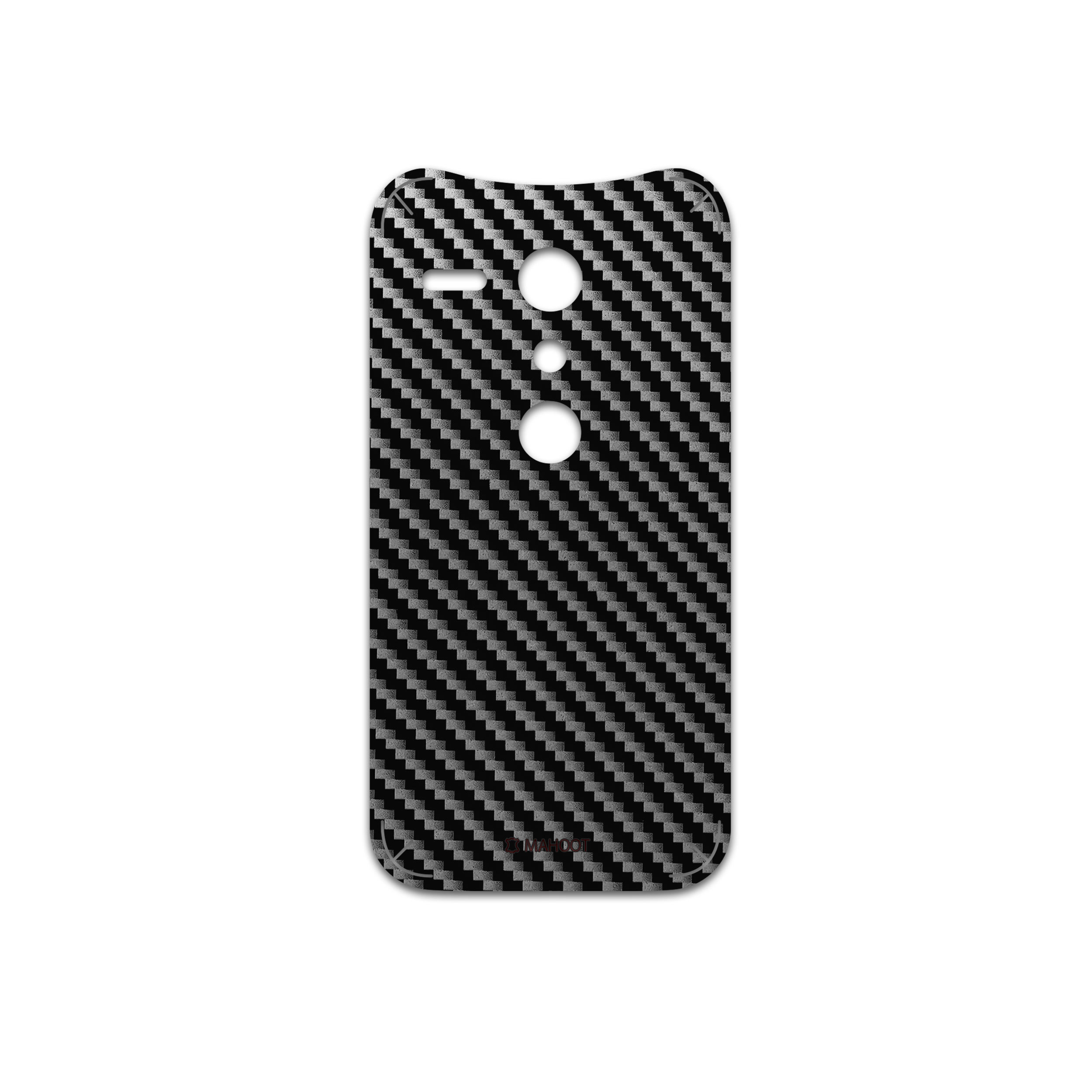 برچسب پوششی ماهوت مدل Glossy-Silver-Fiber مناسب برای گوشی موبایل موتورولا Moto G