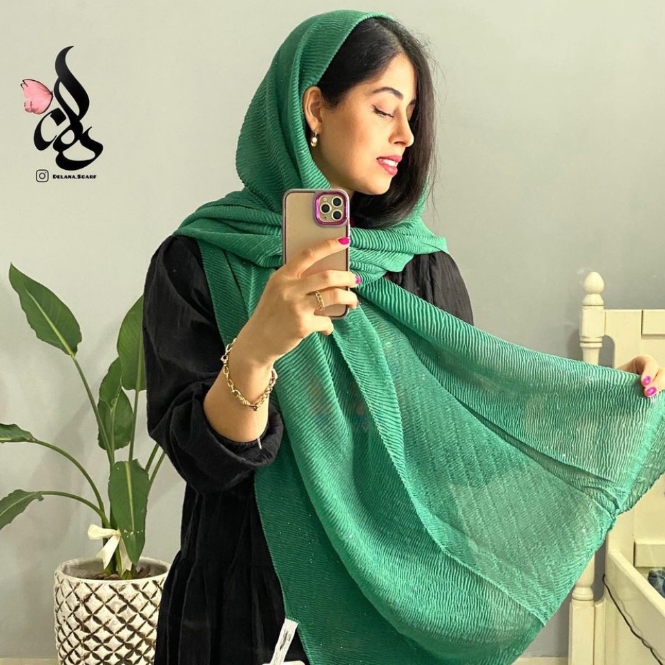 شال پلیسه شاین دار با یکسال ضمانت