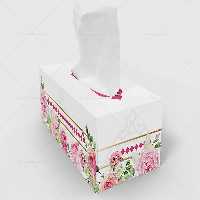 طرح جعبه دستمال کاغذی گلدار | گرافیک با طعم تربچه