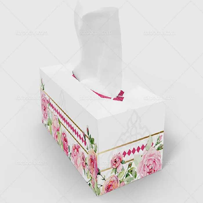 طرح جعبه دستمال کاغذی گلدار | گرافیک با طعم تربچه