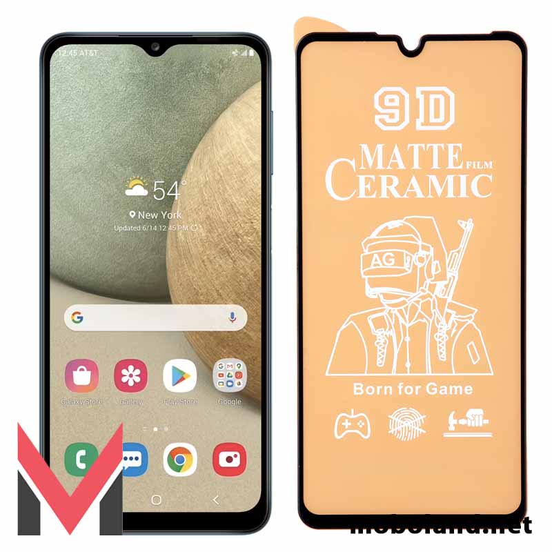 قیمت گلس تمام صفحه سرامیکی مات سامسونگ Galaxy A12 - موبولند