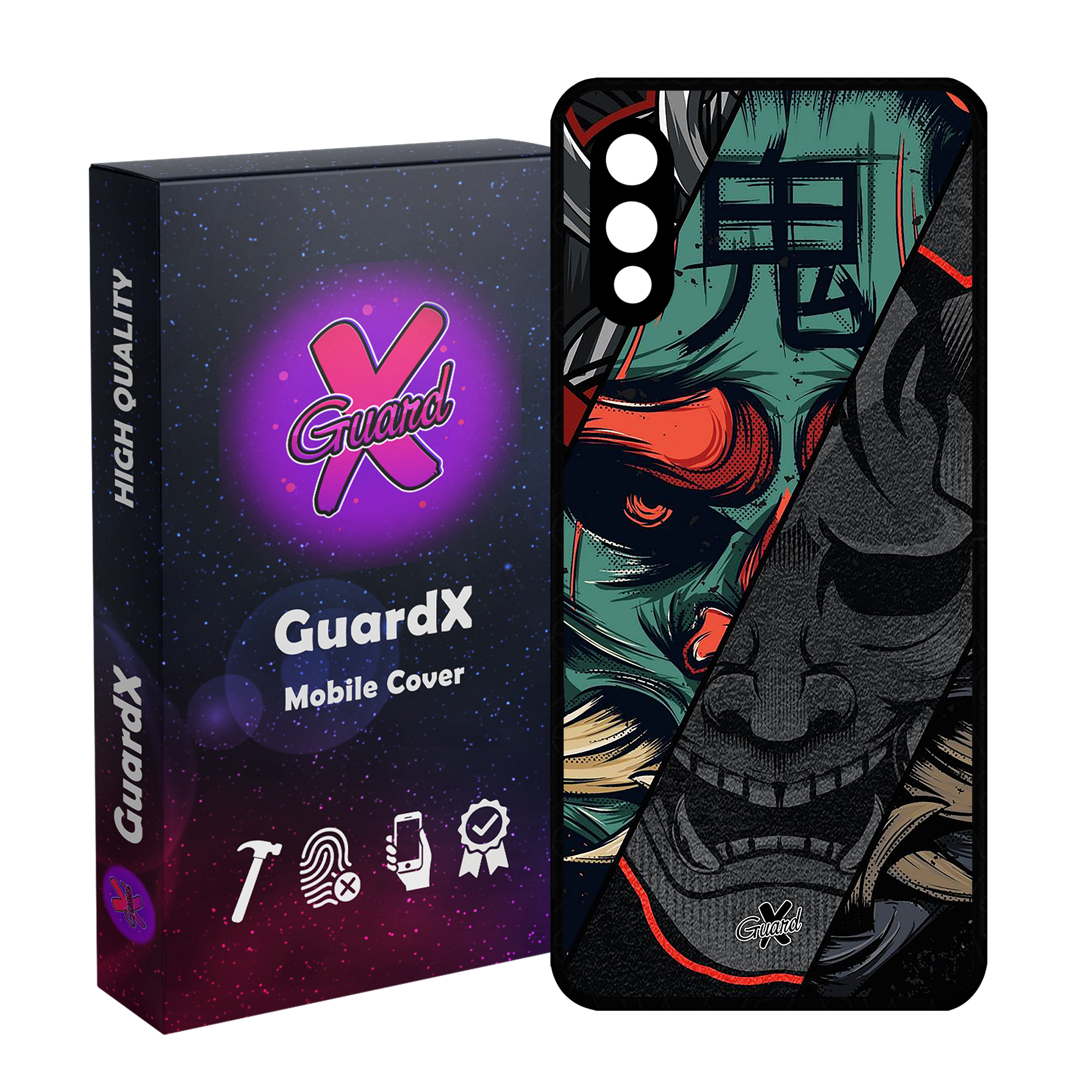 کاور گارد ایکس طرح سامورایی مدل Glass10529 مناسب برای گوشی موبایل سامسونگ Galaxy A02 / M02