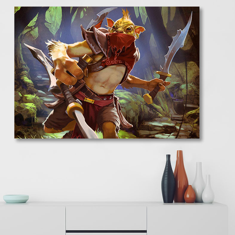 تابلو شاسی گالری استاربوی طرح Bounty Hunter مدل Dota 2 کد 026