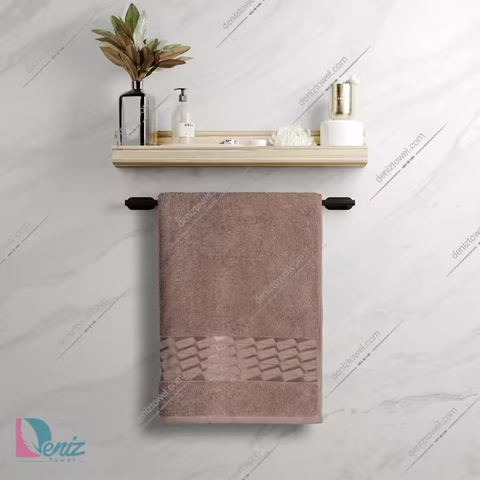 حوله استخری طرح آرام رنگ شکلاتی
