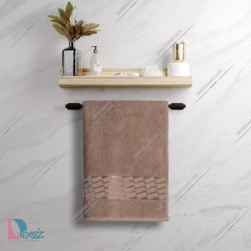 حوله استخری طرح آرام رنگ شکلاتی