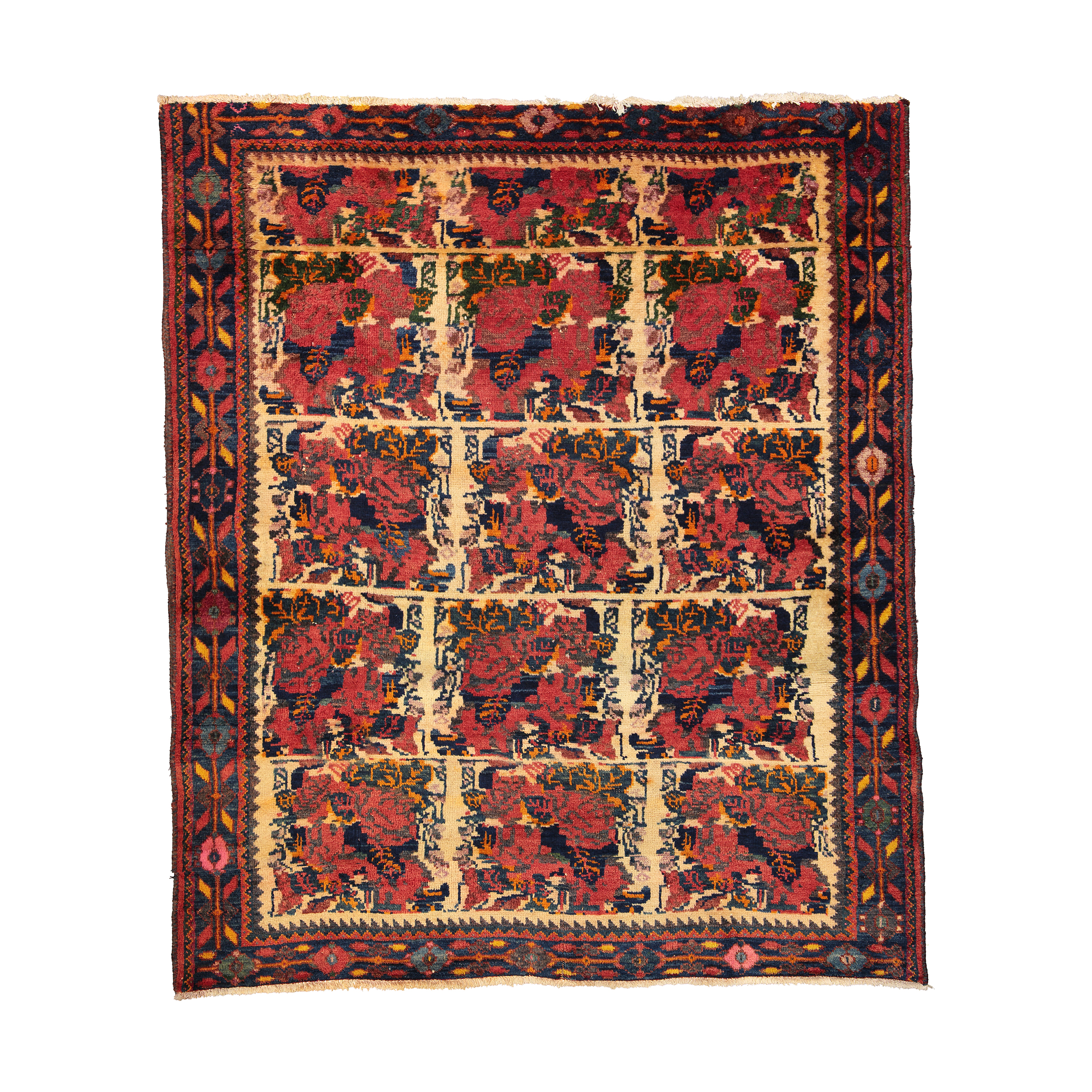 فرش قدیمی دستبافت دو و نیم متری مدل سیرجان کد 1030