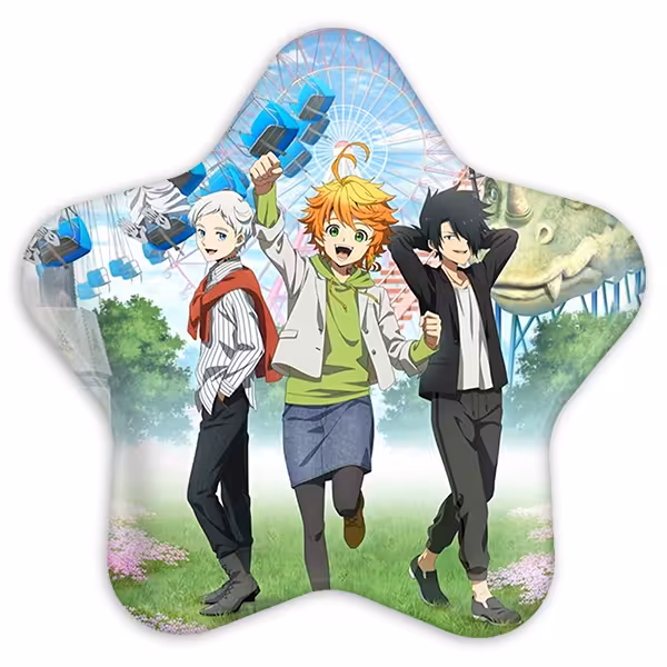 پیکسل خندالو طرح ری و اما و نورمن انیمه ناکجاآباد موعود مدل ستاره ای کد 12722