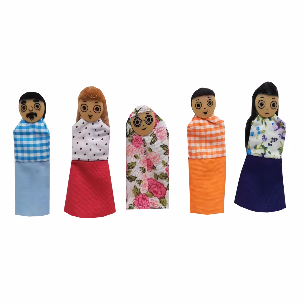 عروسک انگشتی مدل family01 کد 138353 بسته 5 عددی
