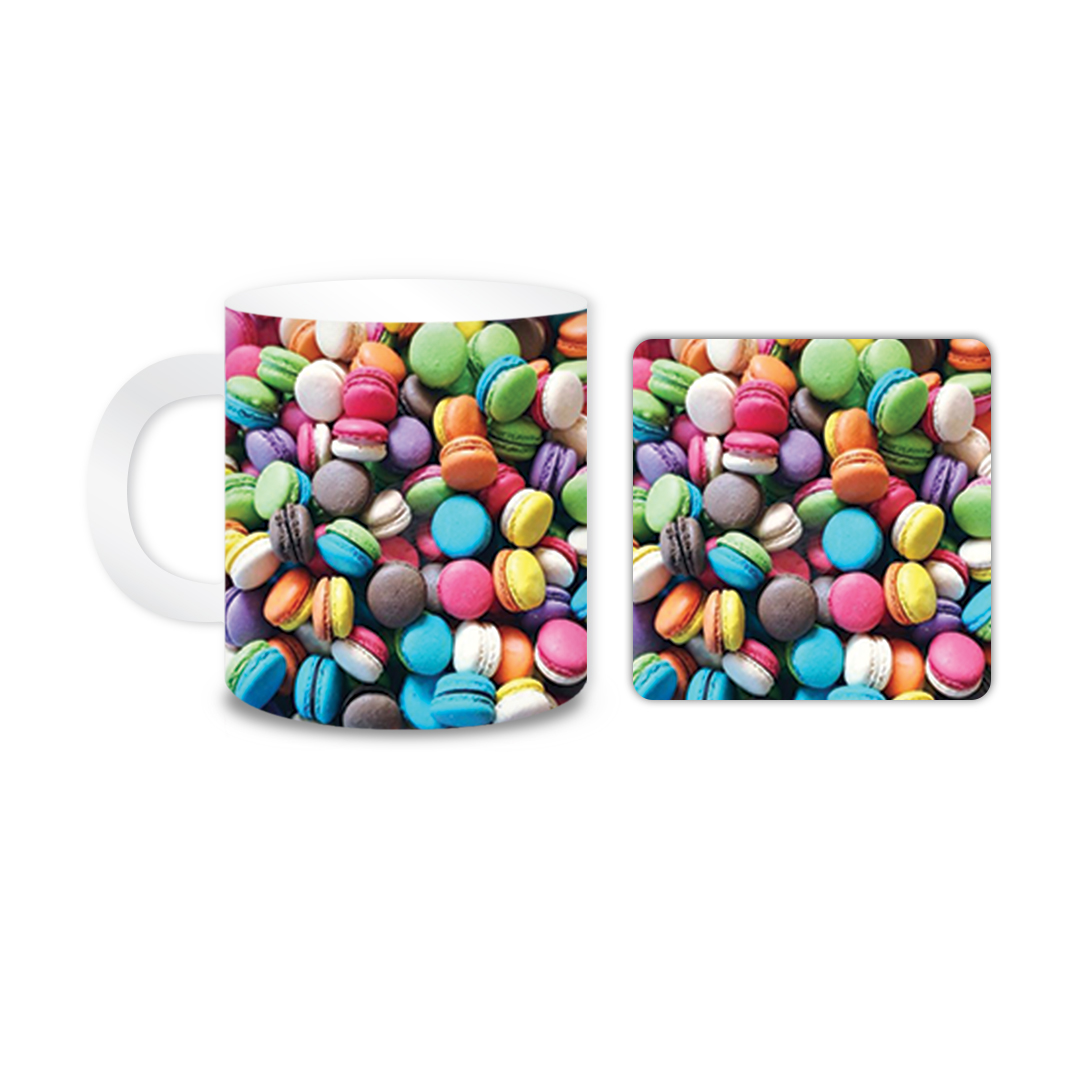 ماگ مدل ماکارون کد 1450 به همراه زیر لیوانی