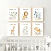 تابلو کودک و نوزاد الفاپ مدل حیوانات کد Star Animals 006 مجموعه 6 عددی