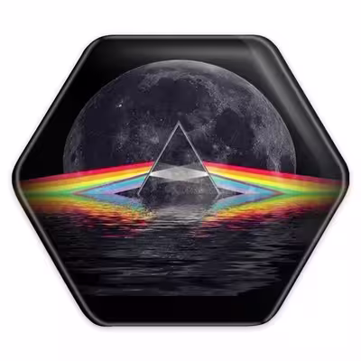 پیکسل خندالو طرح گروه Pink Floyd مدل شش ضلعی کد 3244