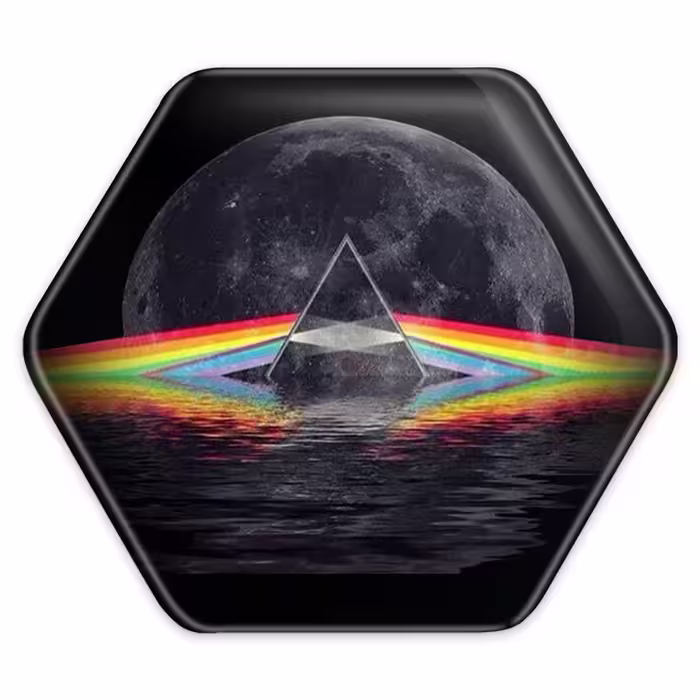 پیکسل خندالو طرح گروه Pink Floyd مدل شش ضلعی کد 3244