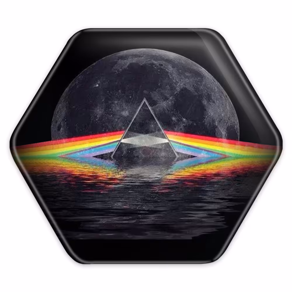 پیکسل خندالو طرح گروه Pink Floyd مدل شش ضلعی کد 3244