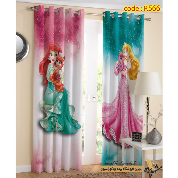 پرده پانچ کودک طرح پرنسس کد P566