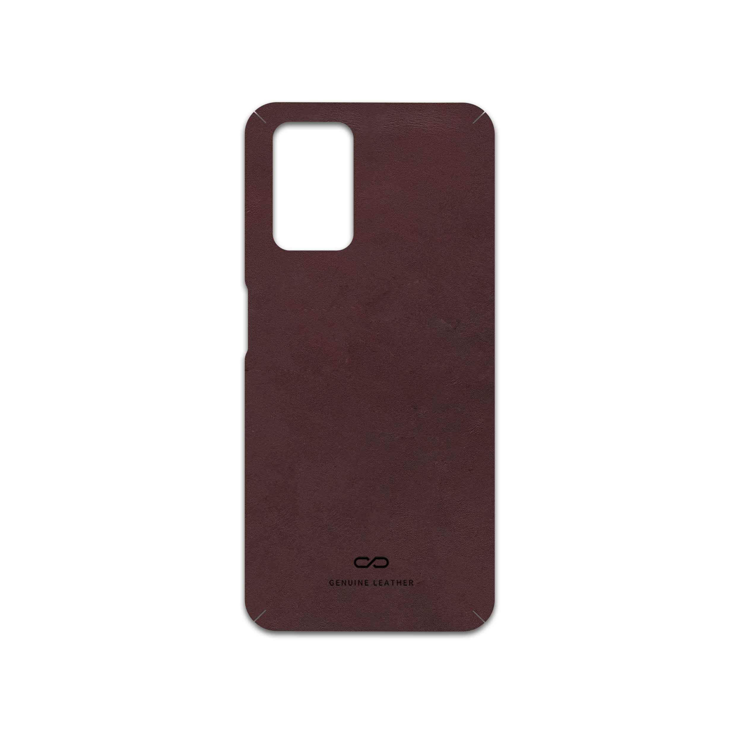برچسب پوششی ماهوت مدل Matte-Dark-Brown-Leather مناسب برای گوشی موبایل شیائومی Redmi 10 Prime