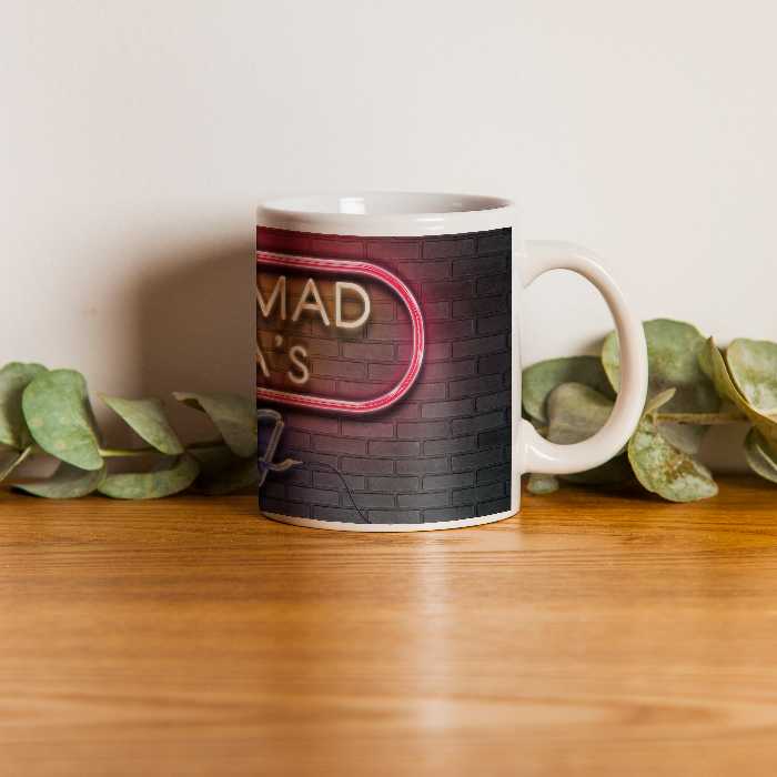 ماگ طرح تابلو نئون مدل محمد پارسا