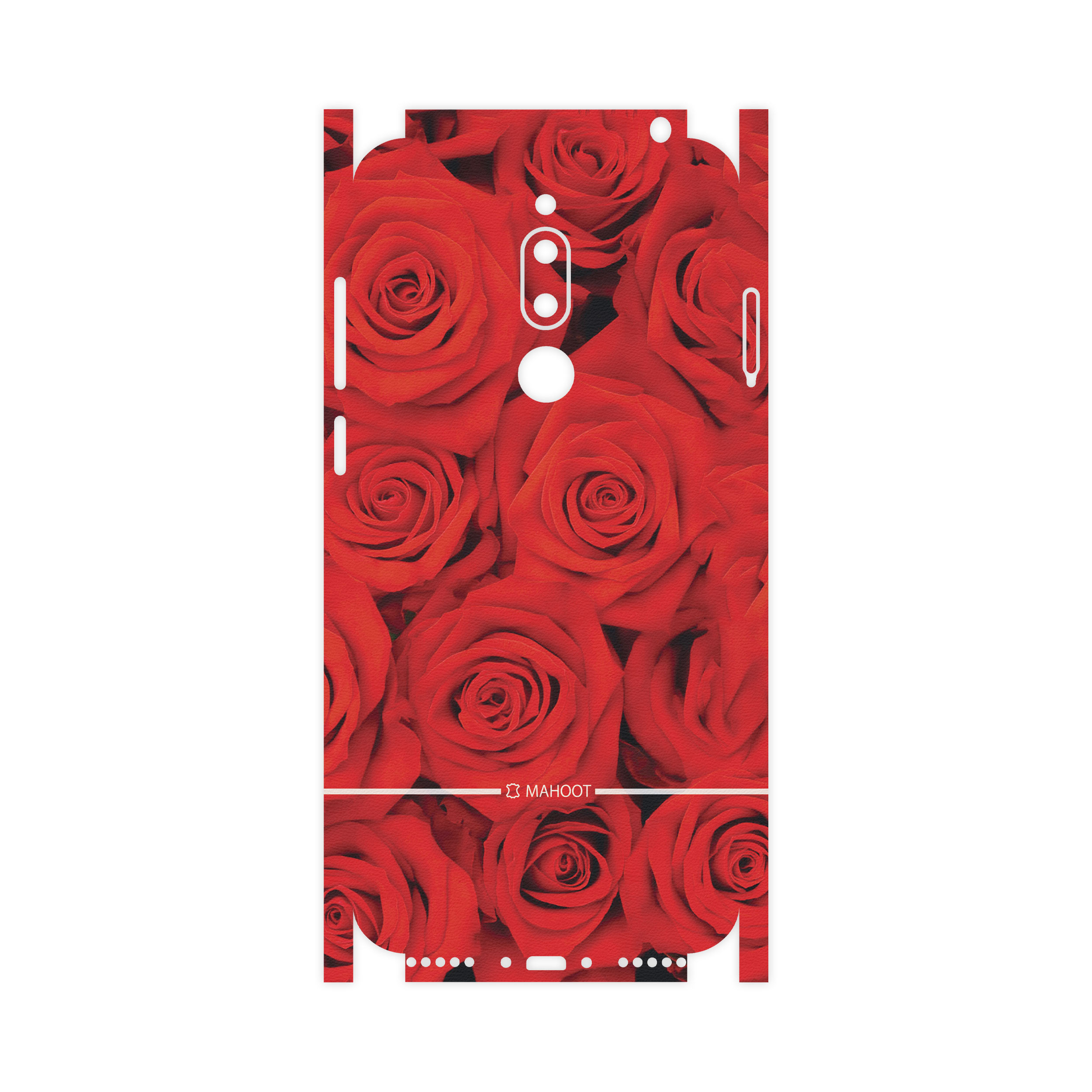 برچسب پوششی ماهوت مدل Red-Flower-FullSkin مناسب برای گوشی موبایل میزو M6T