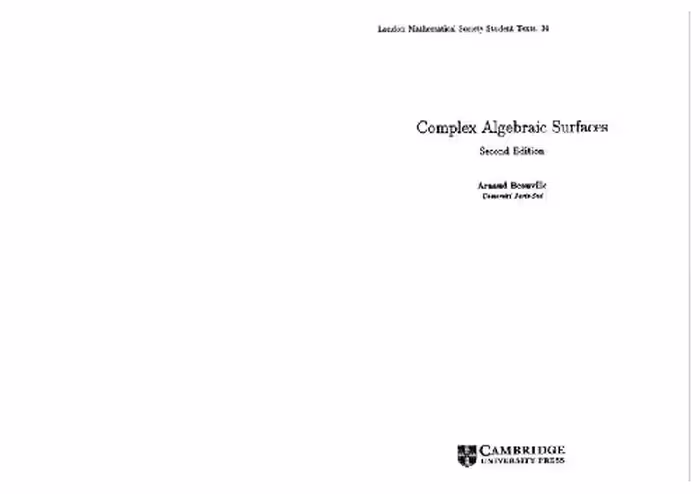 خرید و دانلود نسخه کامل کتاب Complex Algebraic Surfaces