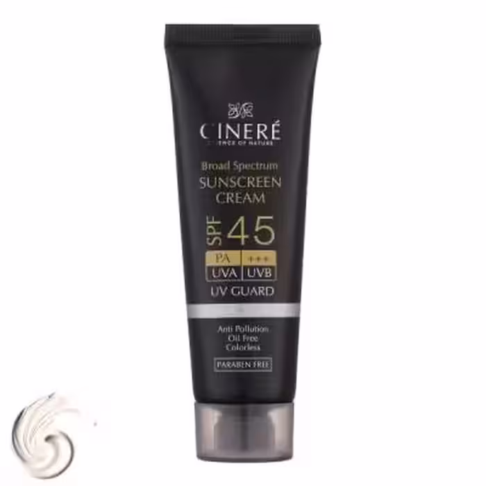 کرم ضد آفتاب آقایان SPF45 سینره، حجم 50 میلی‌لیتر