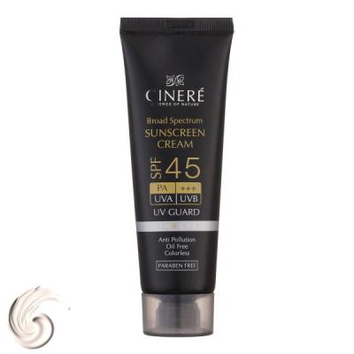 کرم ضد آفتاب آقایان SPF45 سینره، حجم 50 میلیلیتر