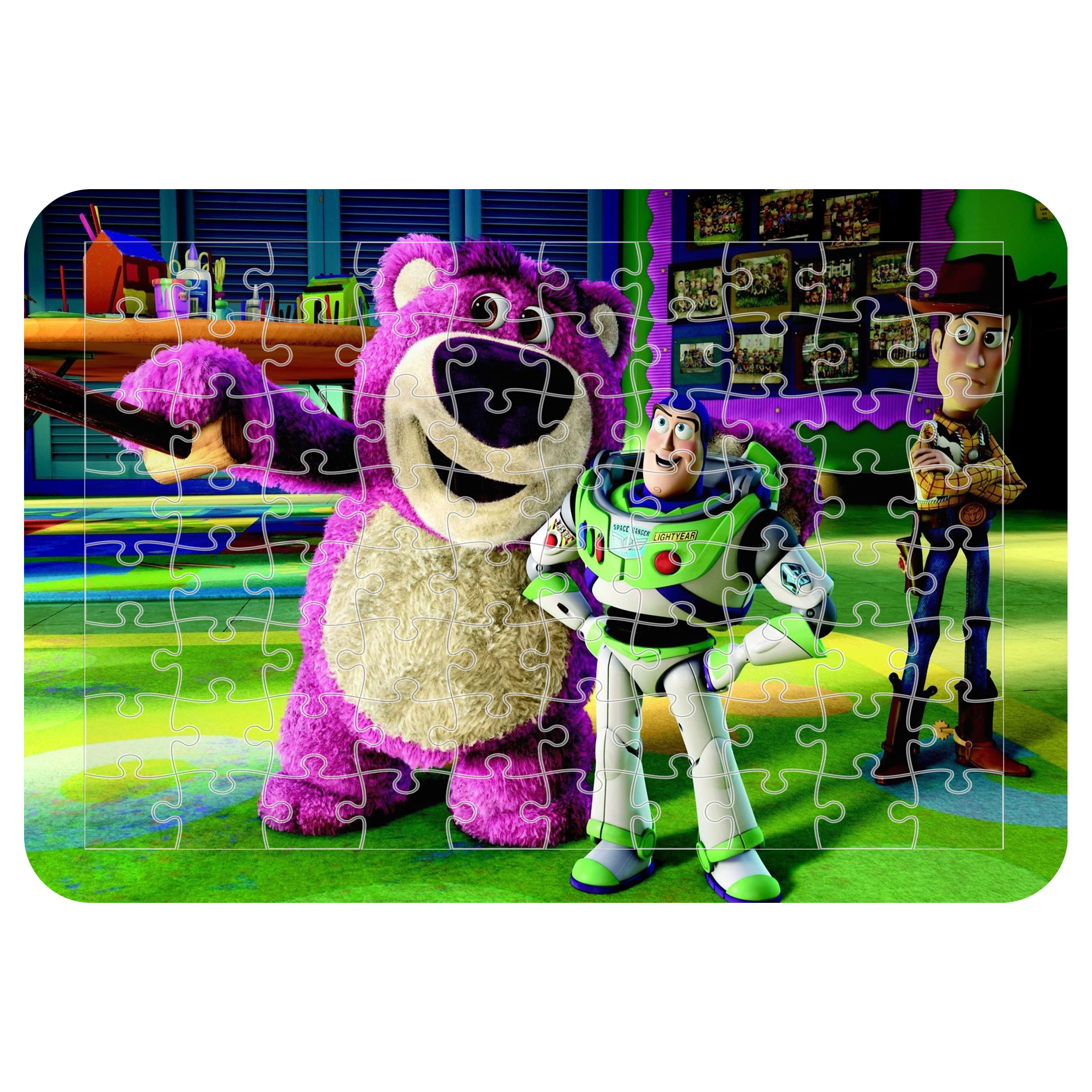 پازل 54 تکه اطلس آبی طرح کارتون اسباب بازی ها مدل P1518