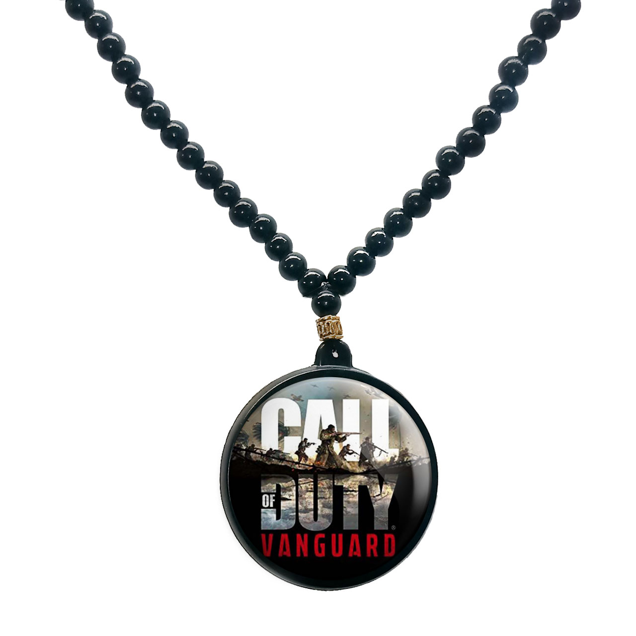 گردنبند پرمانه طرح call of duty کد pmd.7614 مدل دو طرفه