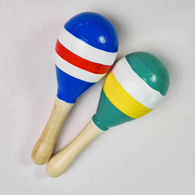 اسباب بازی جغجغه چوبی طرح راه راه سایز کوچک کد 6827882