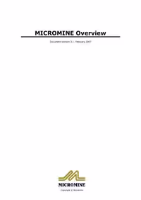 خرید و دانلود نسخه کامل کتاب Micromine. Micromine Overview