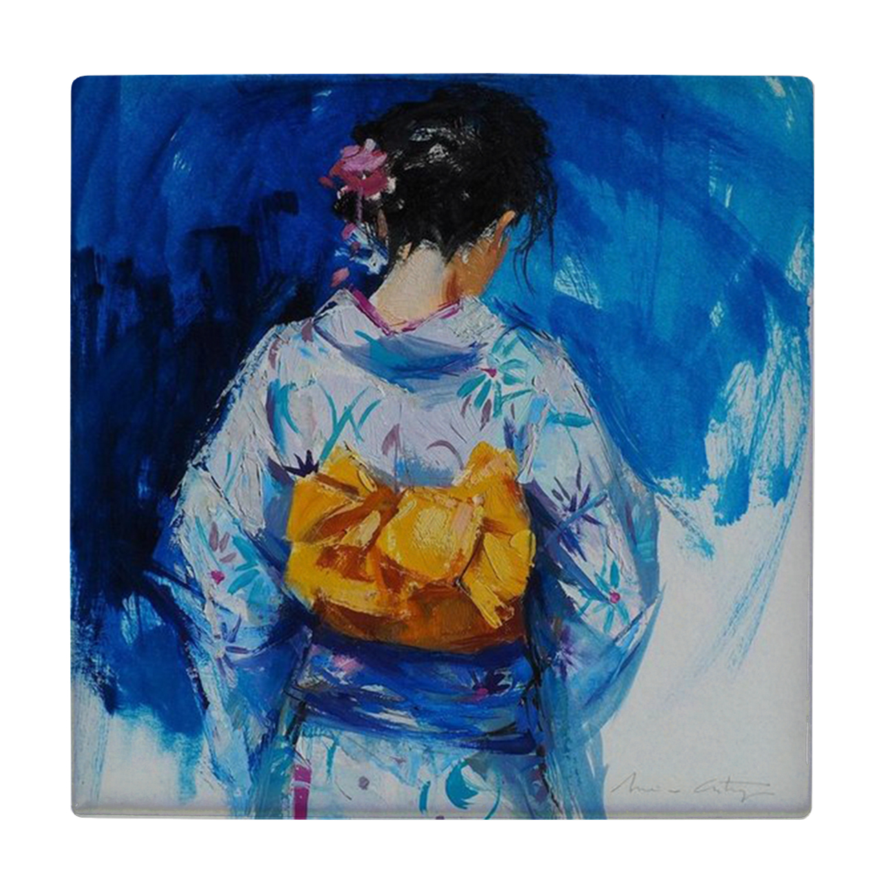 کاشی طرح نقاشی بانوی ژاپنی کد wk1940