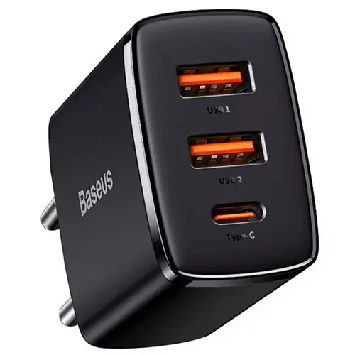 شارژر دیواری فست شارژ بیسوس Baseus Compact Quick Charger 2U C 30W